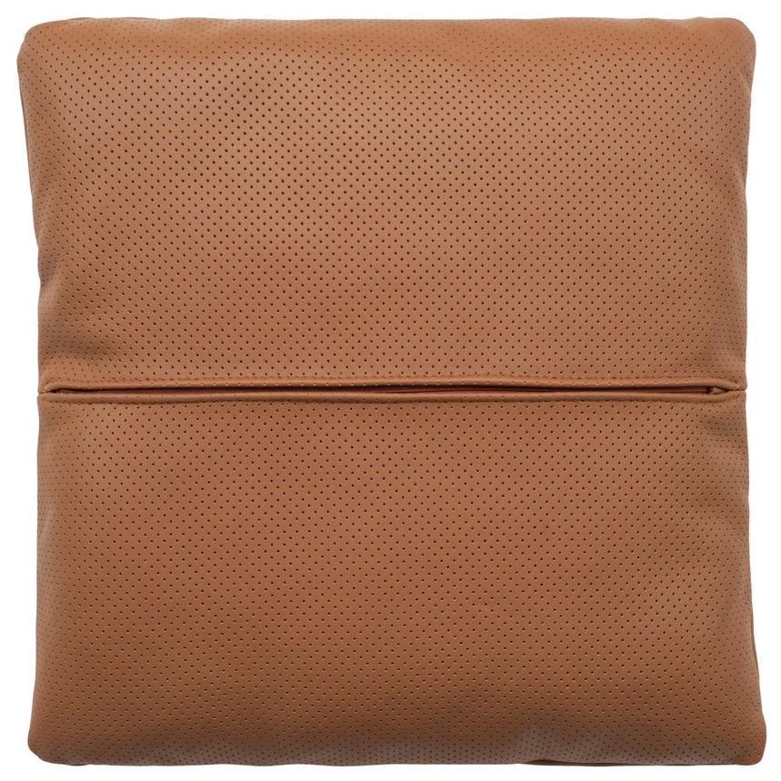 Byrne Pecan Leather Accent Pillow alternate image, 2 of 4 images.