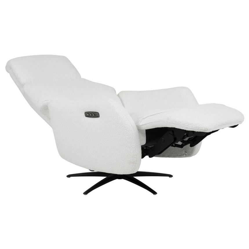 Ezio White Power Swivel Recliner w/Massage alternate image, 9 of 15 images.
