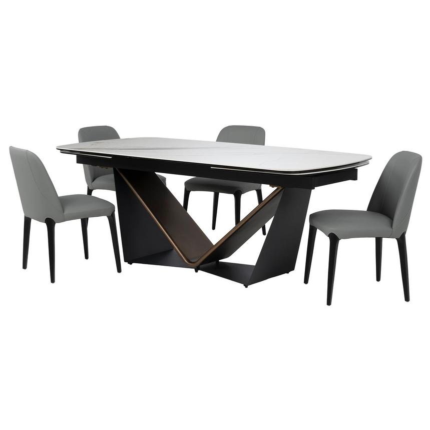 Karyn Grey/Black 5-Piece Dining Set