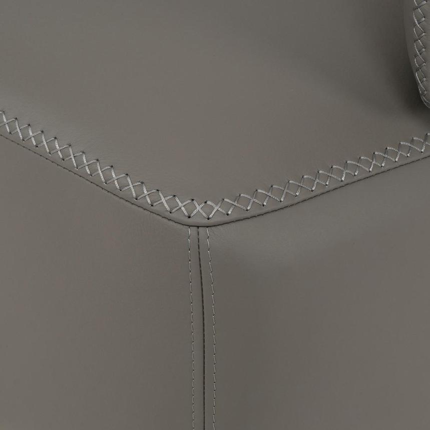 Tivona Gray Leather Swivel Chair  alternate image, 9 of 9 images.