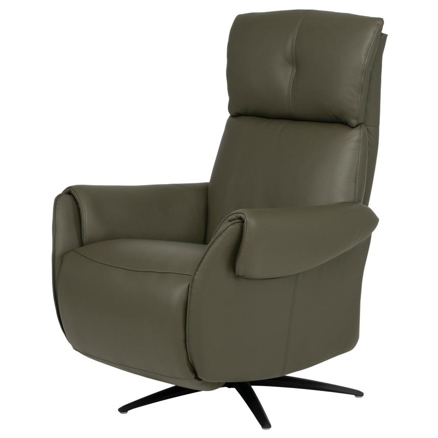 Torrence Green Leather Power Recliner  main image, 1 of 16 images.