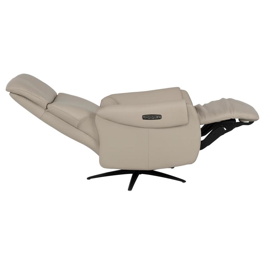 Torrence Taupe Leather Power Recliner  alternate image, 4 of 9 images.