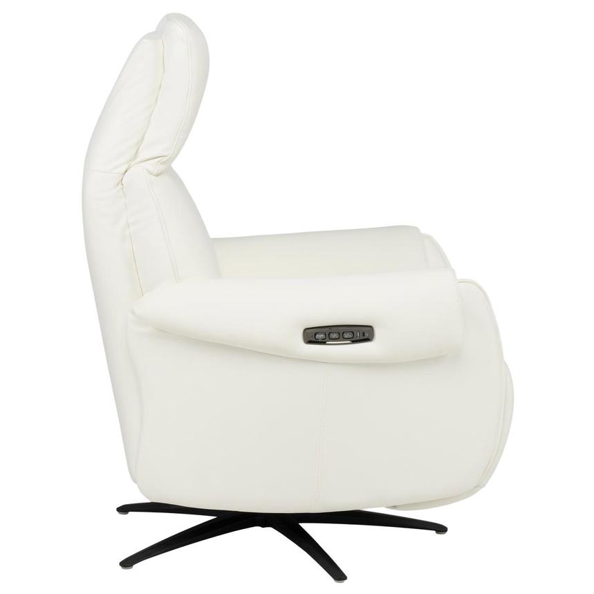 Torrence White Leather Power Recliner  alternate image, 6 of 16 images.