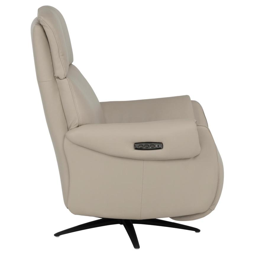 Torrence Taupe Leather Power Swivel Recliner w/Massage alternate image, 4 of 10 images.
