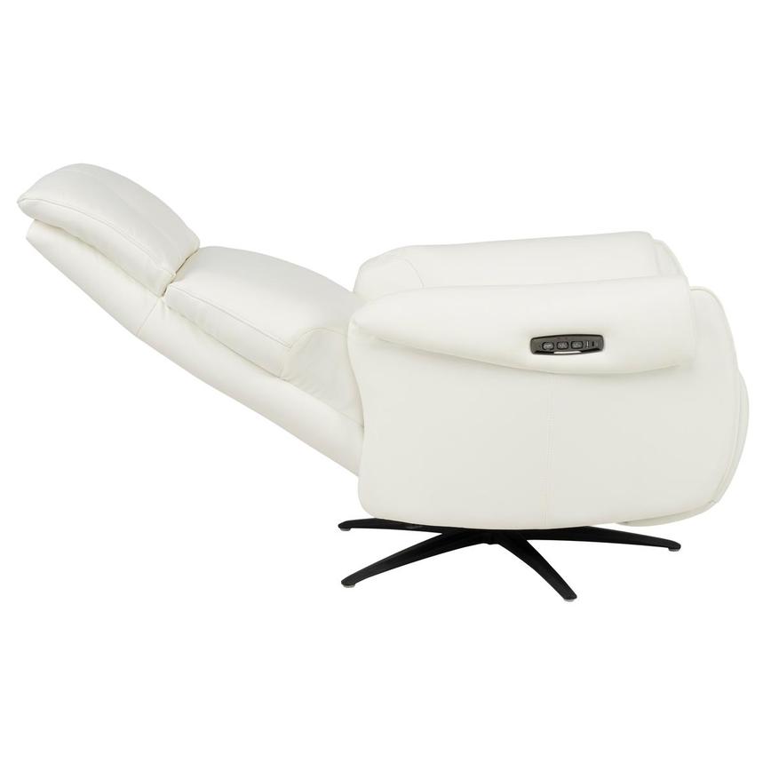 Torrence White Leather Power Recliner  alternate image, 9 of 16 images.