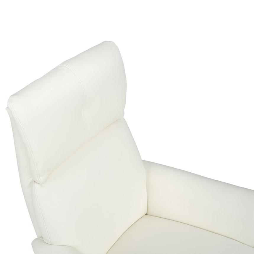 Torrence White Leather Power Swivel Recliner w/Massage  alternate image, 14 of 17 images.