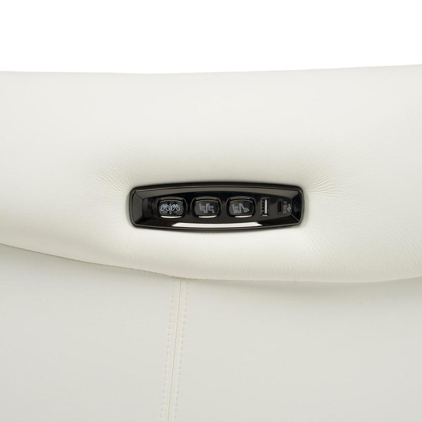 Torrence White Leather Power Recliner alternate image, 15 of 16 images.