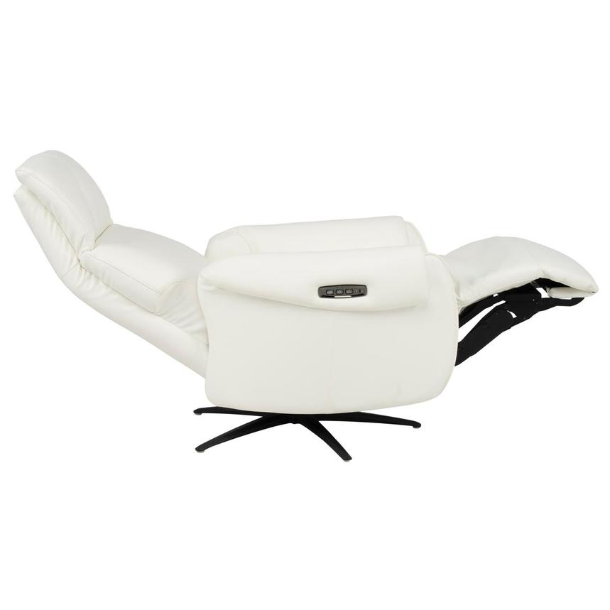 Torrence White Leather Power Recliner alternate image, 10 of 16 images.