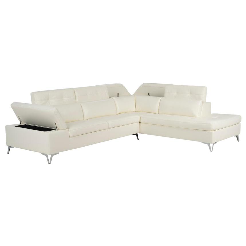 Sylar White Sectional Sofa  alternate image, 4 of 13 images.