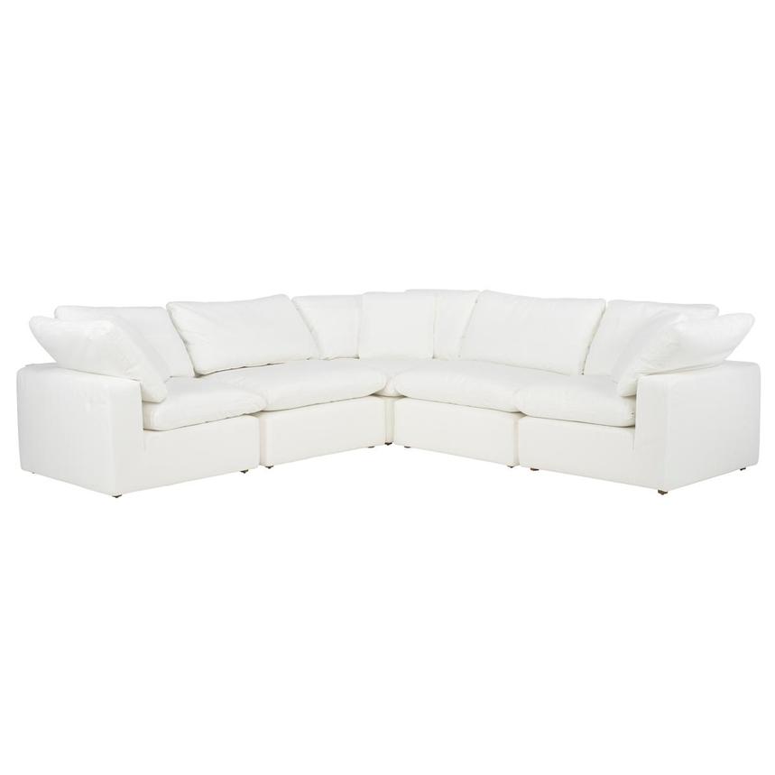 Nube II White Corner Sofa with 5PCS/2 Armless Chairs  main image, 1 of 7 images.