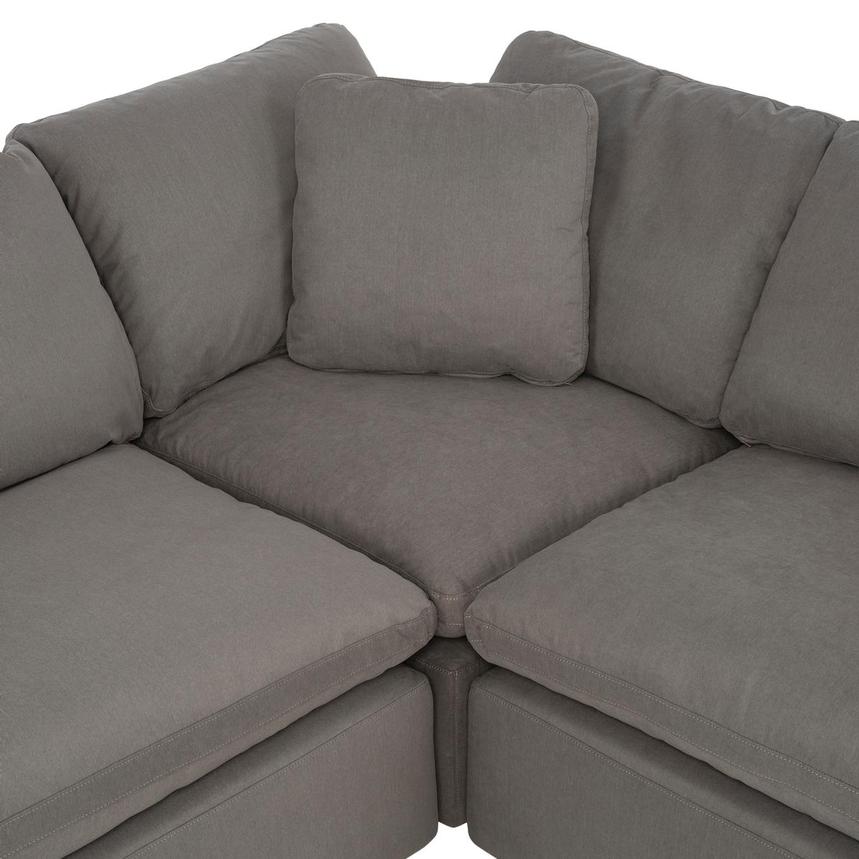 Nube II Gray Corner Sofa with 5PCS/3 Armless Chairs  alternate image, 4 of 9 images.