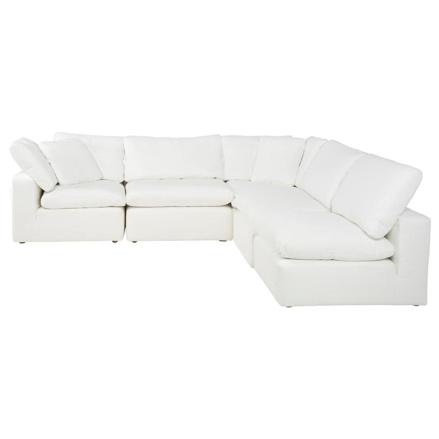 Nube II White Corner Sofa with 5PCS/3 Armless Chairs alternate image, 2 of 8 images.