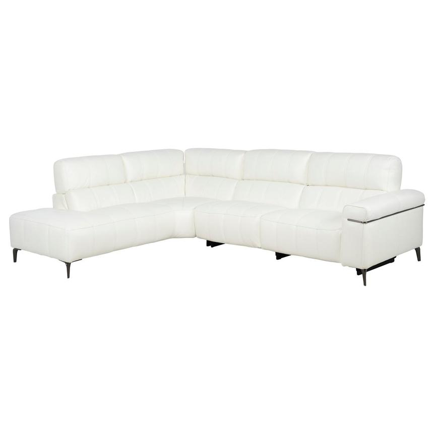 Montreal White Corner Sofa w/Left Chaise  main image, 1 of 10 images.