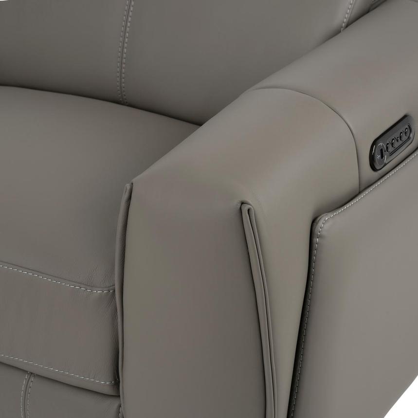 Luke 2.0 Dark Gray Home Theater Leather Seating with 5PCS/3PWR  alternate image, 9 of 11 images.