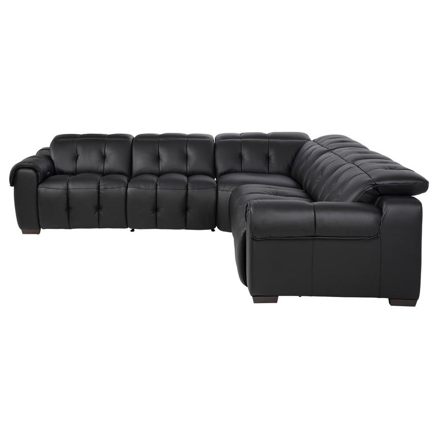 Obsidian Leather Power Reclining Sectional with 5PCS/2PWR  alternate image, 4 of 11 images.