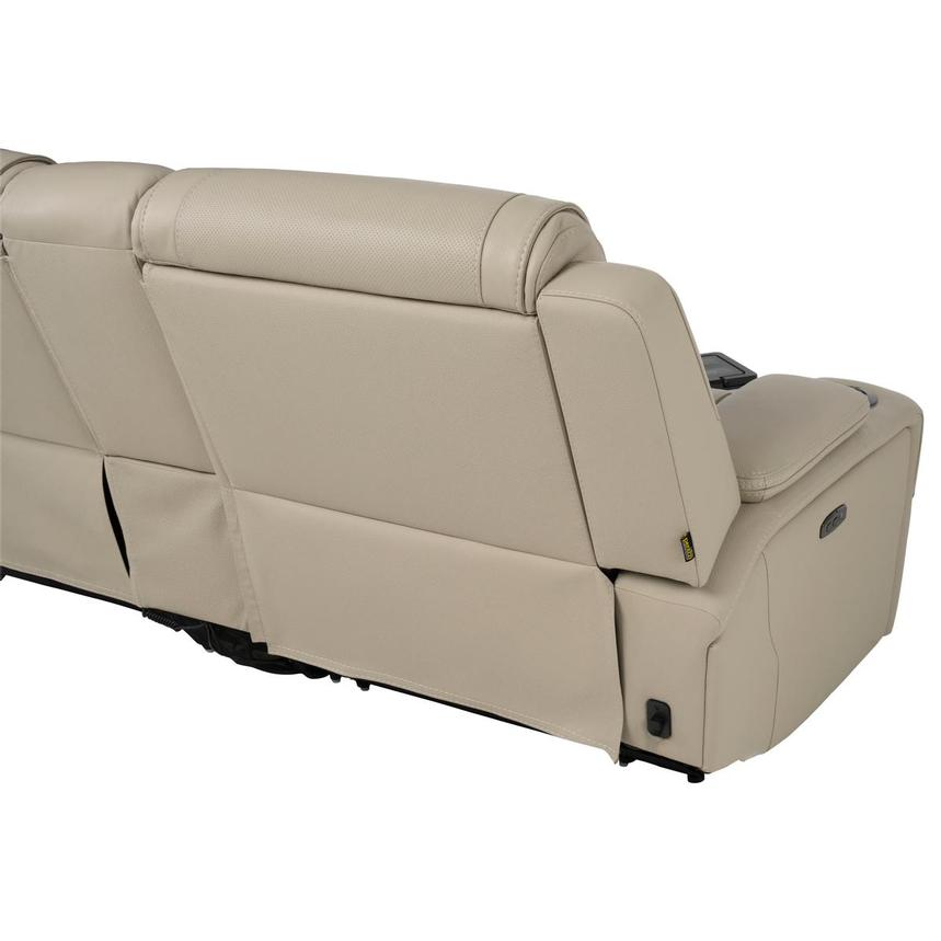 Odyssey Beige 5PCS/3PWR Home Theater Leather Seating w/Beverage Cooler  alternate image, 4 of 5 images.