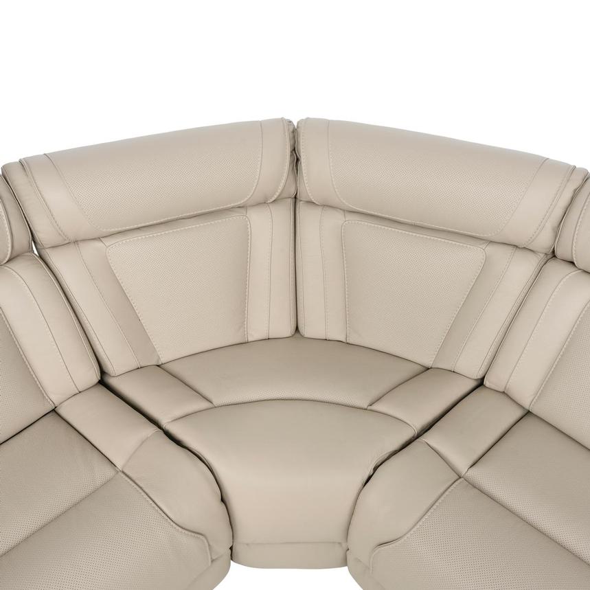 Odyssey Beige Leather Power Reclining Sectional with 5PCS/3PWR alternate image, 4 of 9 images.