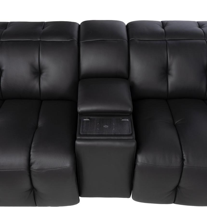 Obsidian Leather Power Reclining Sectional with 6PCS/2PWR  alternate image, 9 of 16 images.