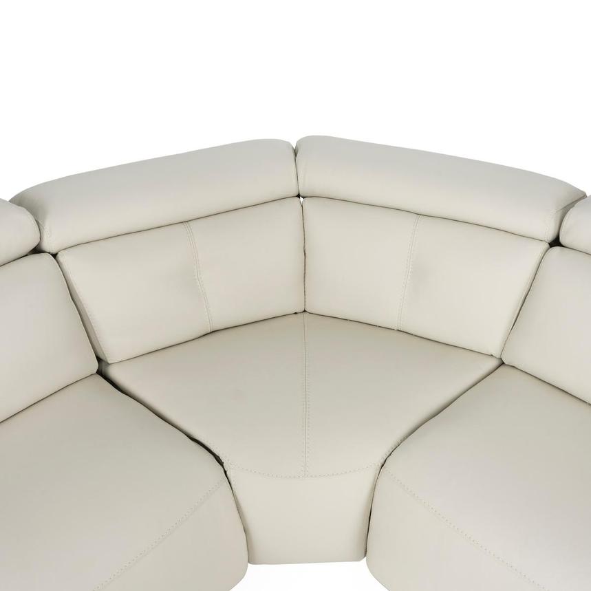 Kamet Ivory Leather Power Reclining Sectional with 6PCS/2PWR  alternate image, 4 of 8 images.