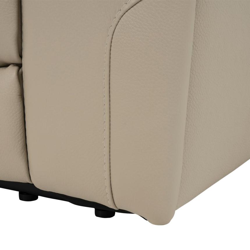Odyssey Beige 6PCS/3PWR Leather Power Reclining Sectional w/Beverage Cooler  alternate image, 16 of 16 images.