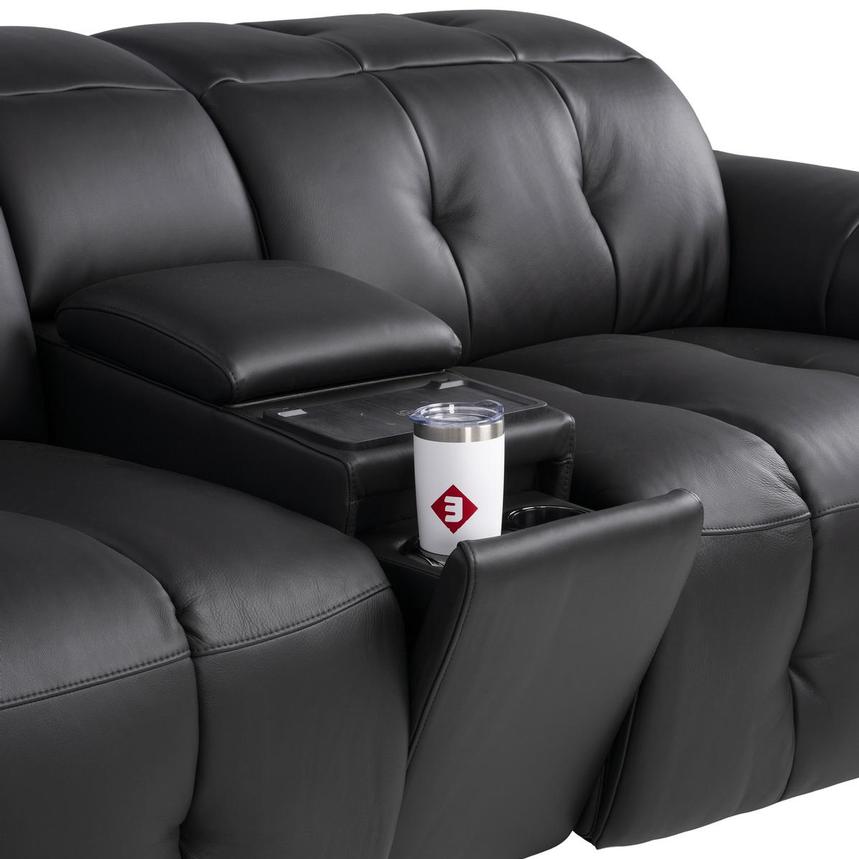 Obsidian Leather Power Reclining Sectional with 7PCS/3PWR  alternate image, 14 of 16 images.