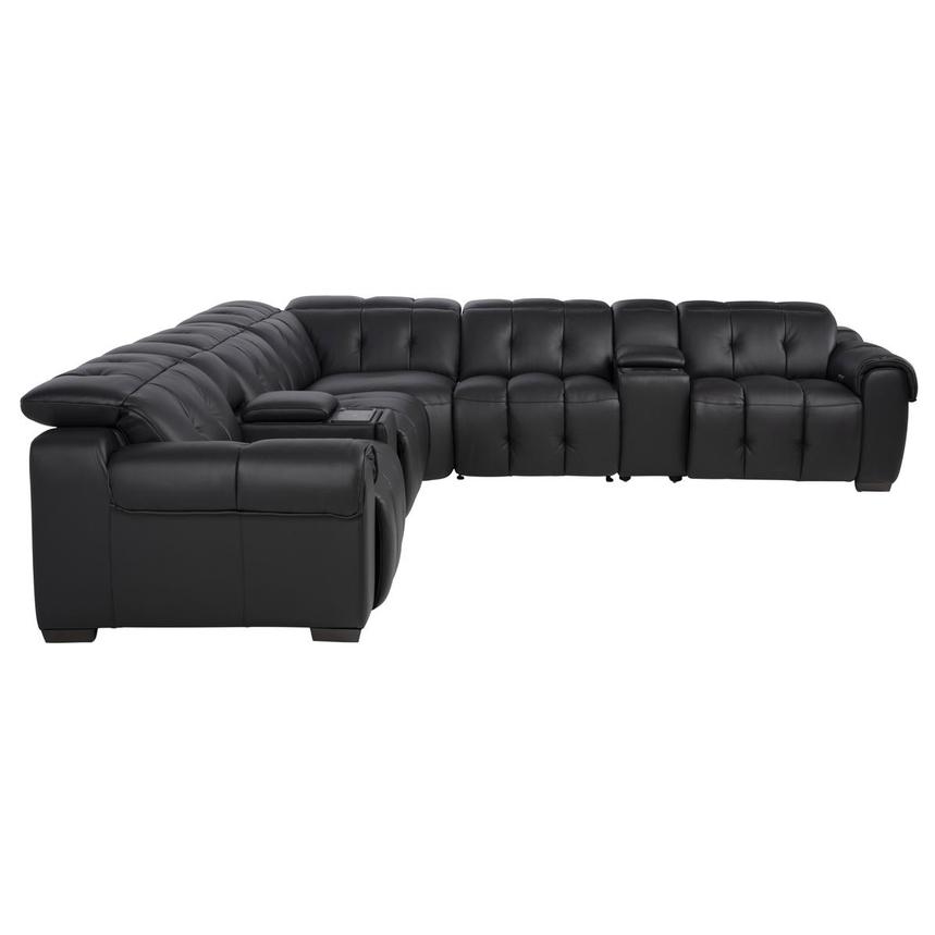 Obsidian Leather Power Reclining Sectional with 7PCS/3PWR alternate image, 4 of 16 images.