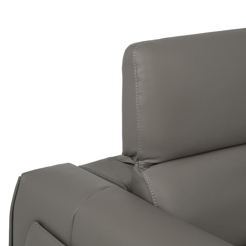 Luke 2.0 Dark Gray Leather Power Reclining Sectional with 7PCS/3PWR  alternate image, 9 of 12 images.