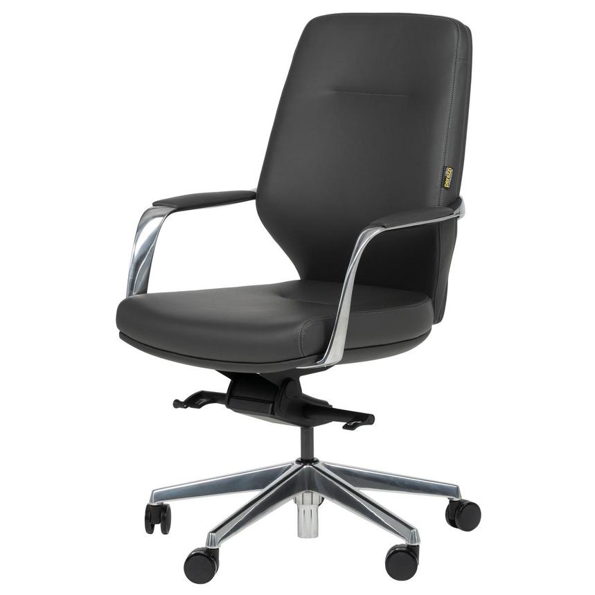 Yoshi Dark Gray Low Back Desk Chair  main image, 1 of 13 images.
