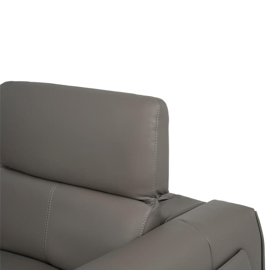 Luke 2.0 Dark Gray Leather Power Reclining Sectional with 5PCS/2PWR  alternate image, 6 of 9 images.