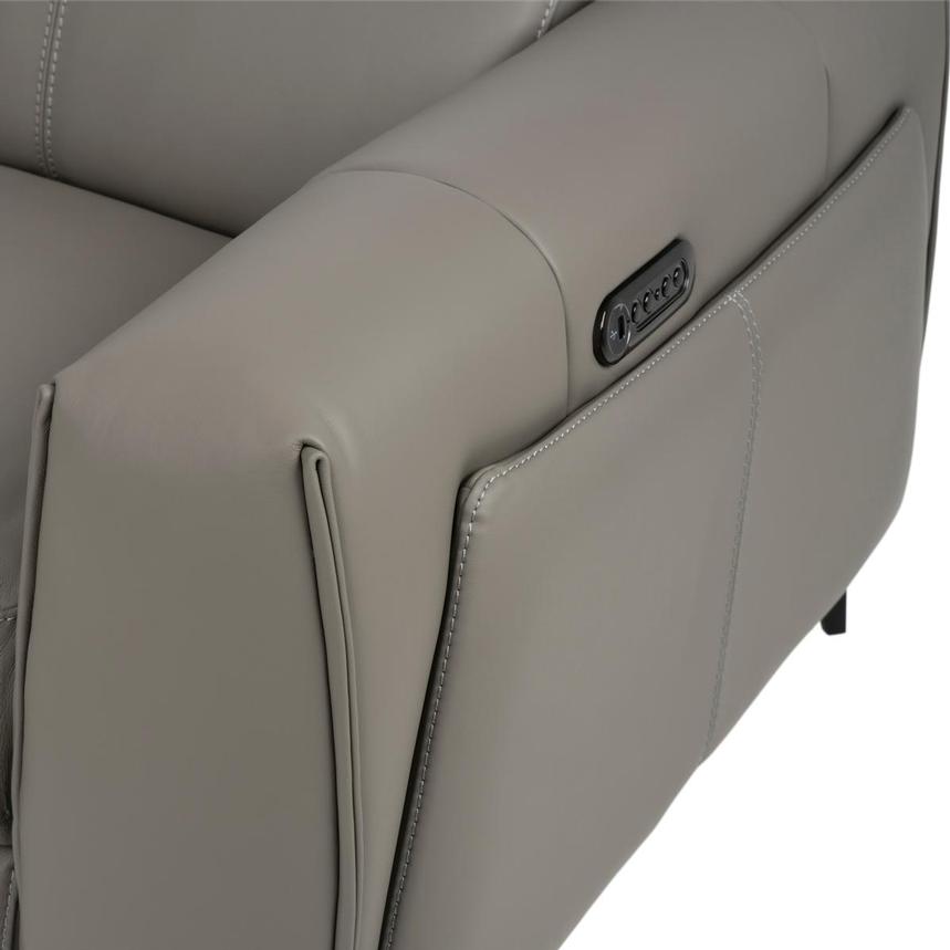 Luke 2.0 Dark Gray Leather Power Reclining Sectional with 6PCS/2PWR  alternate image, 12 of 14 images.
