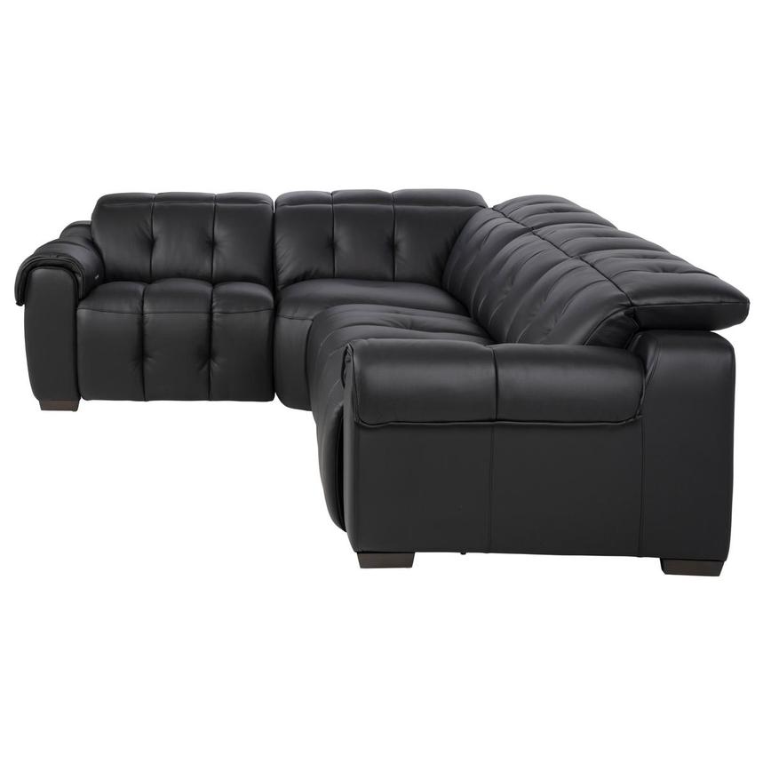Obsidian Leather Power Reclining Sectional with 4PCS/2PWR alternate image, 4 of 9 images.