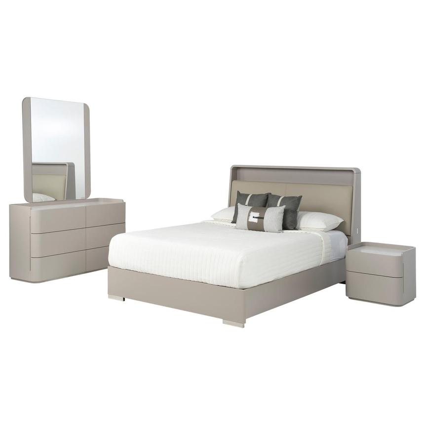Ivana Gray 4-Piece Queen Bedroom Set  main image, 1 of 6 images.