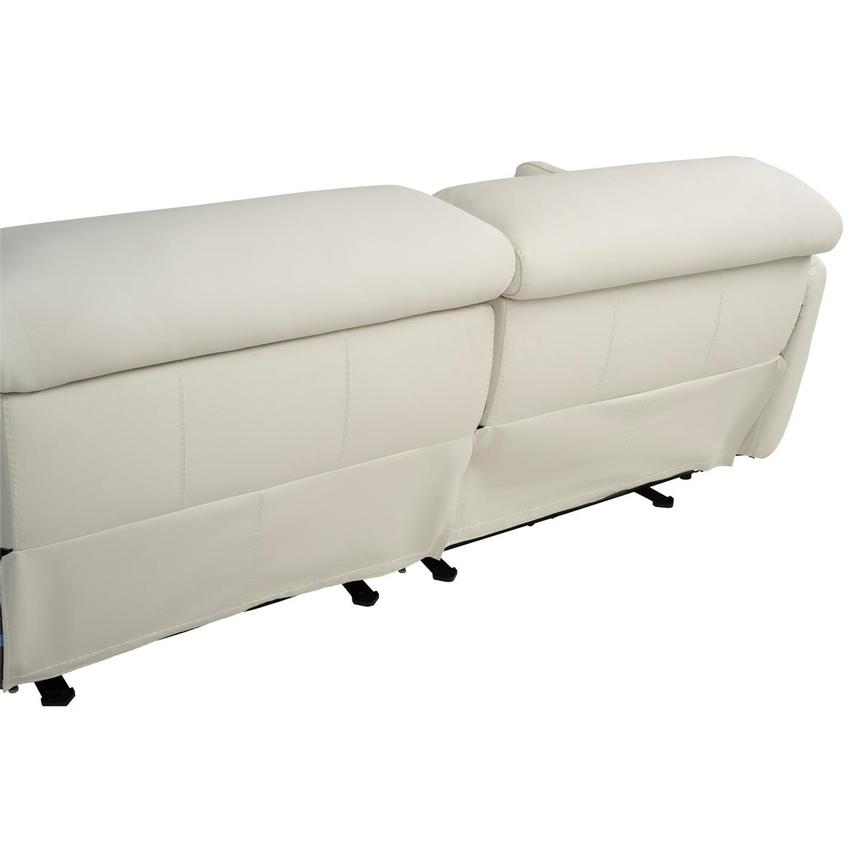 Kamet Ivory Leather Power Reclining Sectional with 5PCS/3PWR alternate image, 4 of 8 images.