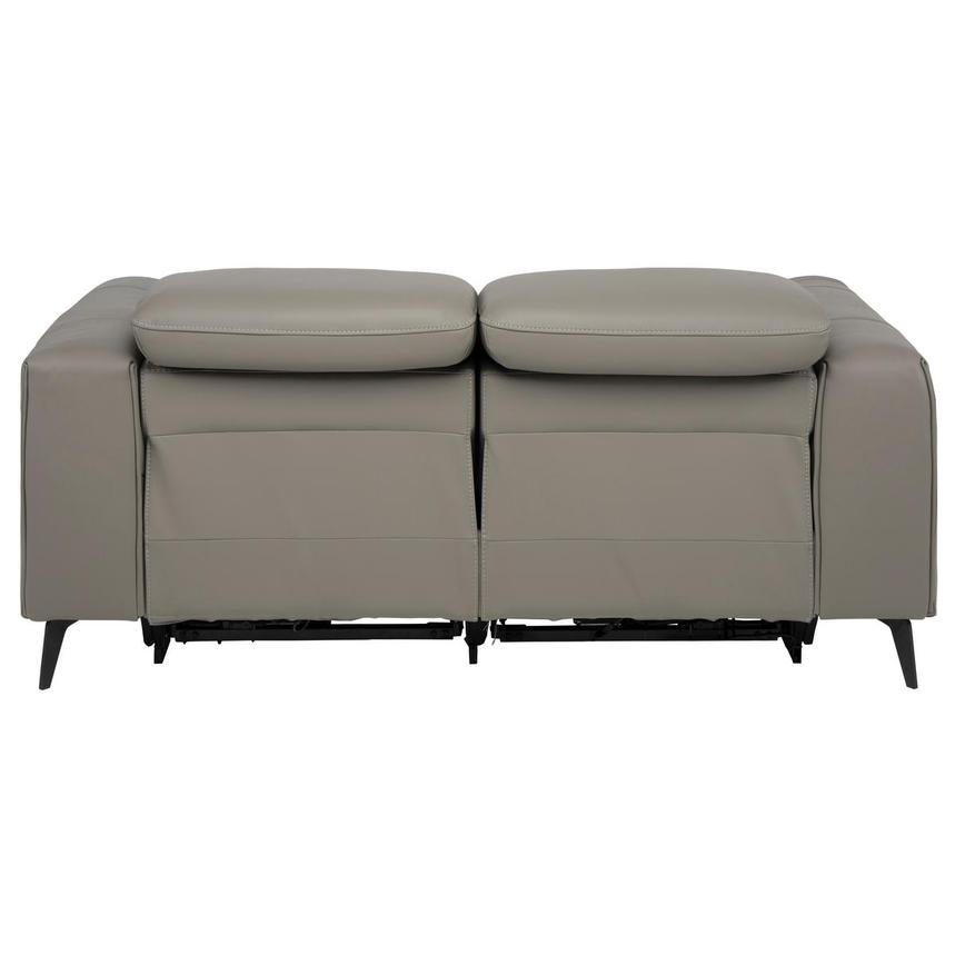 Luke 2.0 Dark Gray Leather Reclining Loveseat  alternate image, 6 of 10 images.