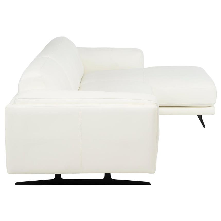 Palermo White Leather Sofa w/Right Chaise alternate image, 5 of 8 images.