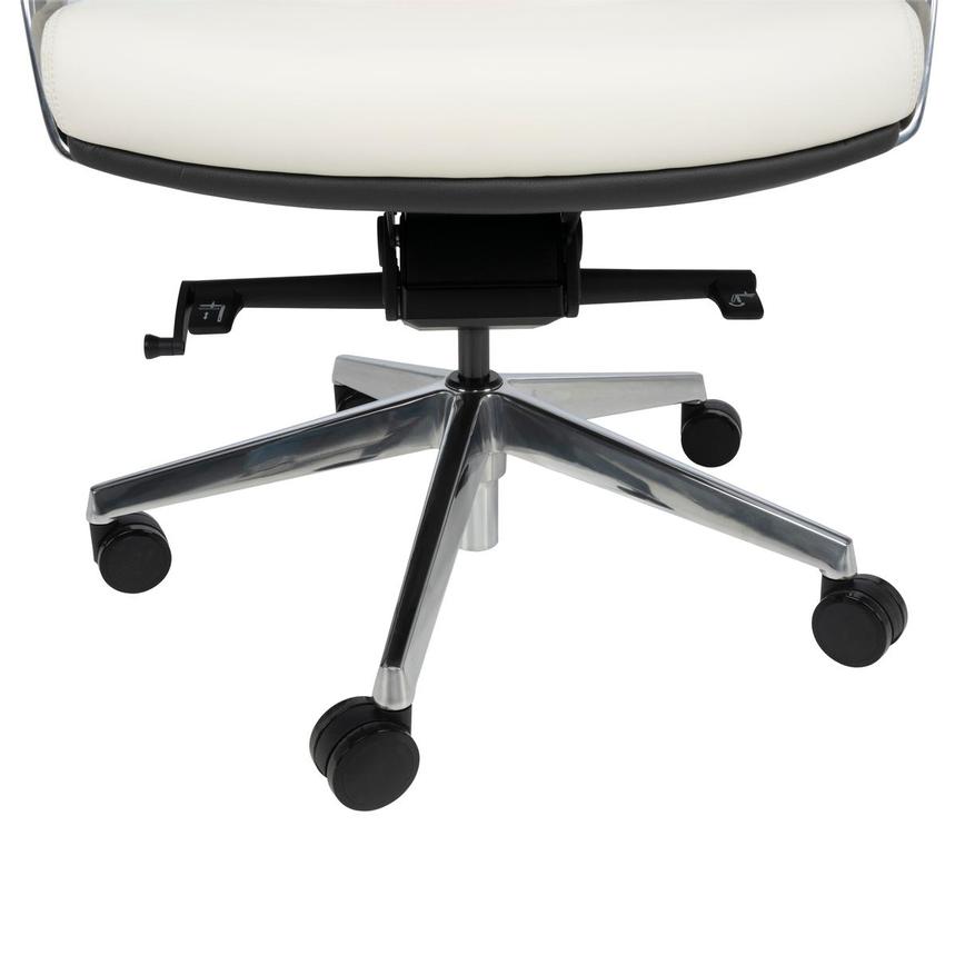 Yoshi White Low Back Desk Chair  alternate image, 11 of 12 images.