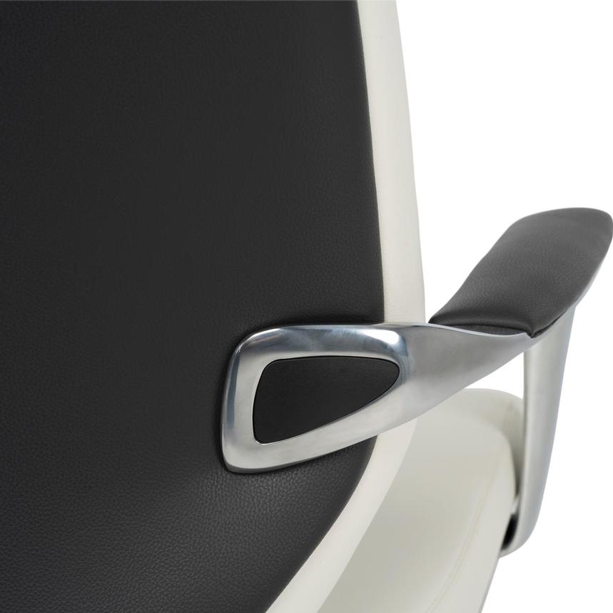 Yoshi White Low Back Desk Chair alternate image, 7 of 12 images.