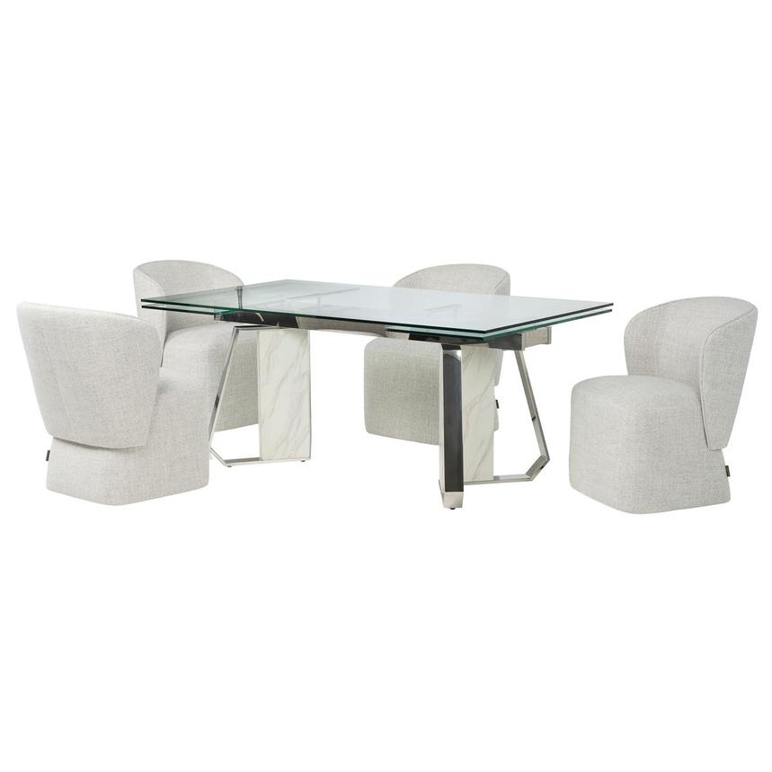 Tiffany/Lottie Taupe 5-Piece Dining Set