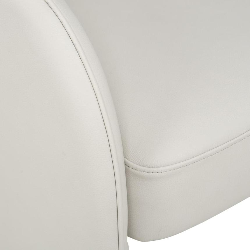 Emerson Light Gray Leather Accent Chair  alternate image, 9 of 11 images.