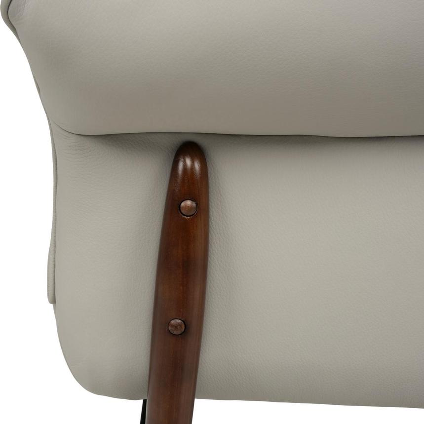 Jensen Gray Leather Accent Chair  alternate image, 9 of 11 images.