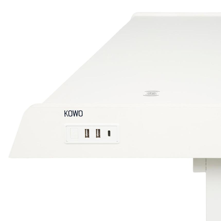 Rise White Adjustable Height Desk  alternate image, 9 of 11 images.