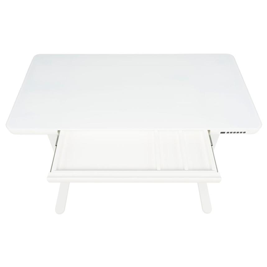 Ascend White Adjustable Height Desk alternate image, 7 of 10 images.