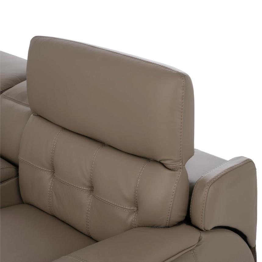 Graystone Dark Taupe Leather Power Reclining Sectional with 5PCS/2PWR  alternate image, 6 of 9 images.