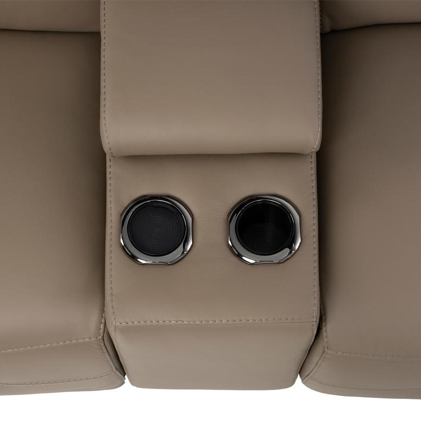 Graystone Dark Taupe Leather Power Reclining Sectional with 7PCS/3PWR  alternate image, 9 of 14 images.