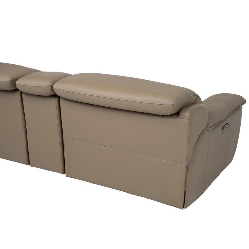 Graystone Dark Taupe Home Theater Leather Seating with 5PCS/2PWR  alternate image, 4 of 12 images.