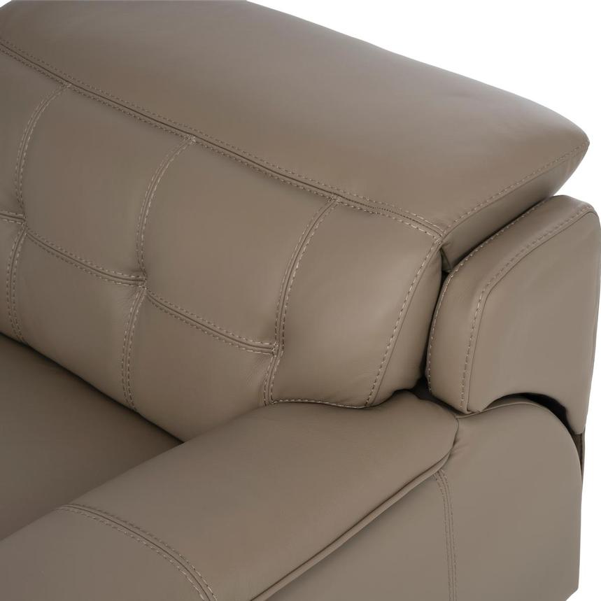 Graystone Dark Taupe Leather Power Reclining Sectional with 4PCS/2PWR alternate image, 5 of 9 images.