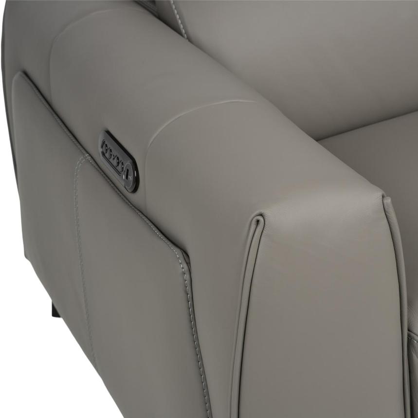 Luke 2.0 Dark Gray Power Reclining Leather Sofa  alternate image, 9 of 10 images.