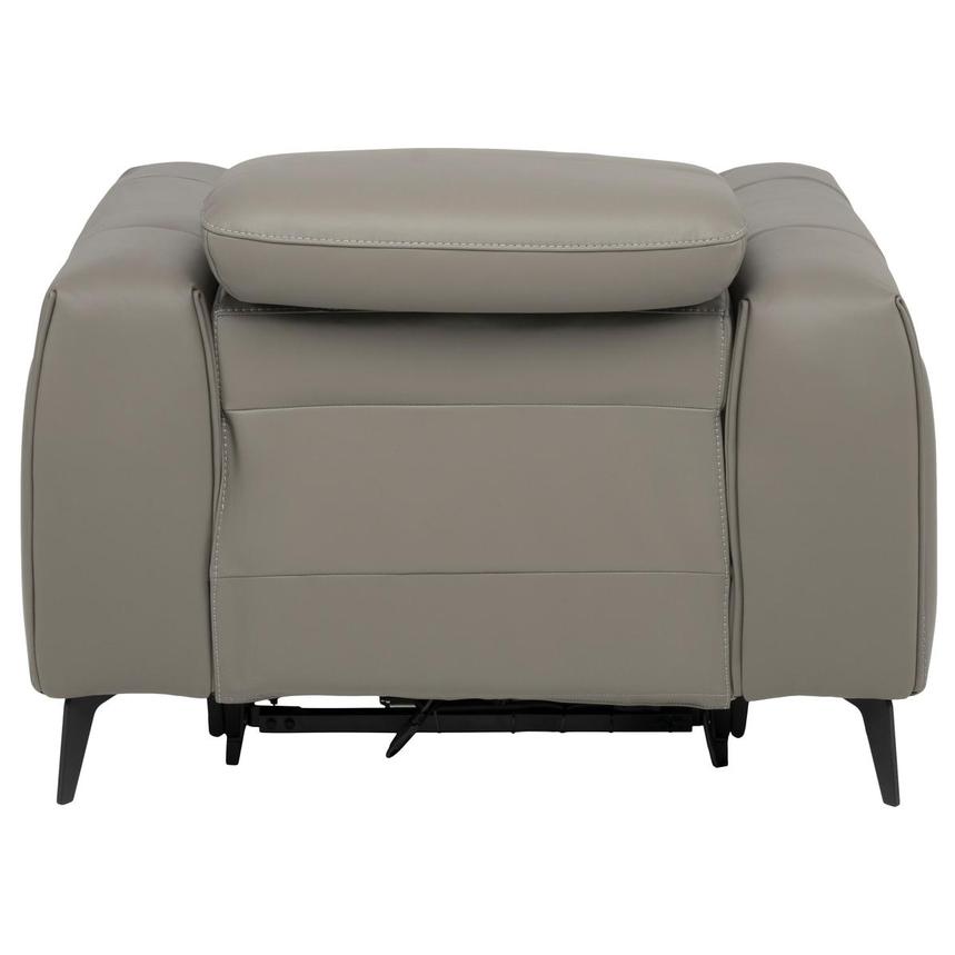 Luke 2.0 Dark Gray Leather Power Recliner  alternate image, 9 of 19 images.