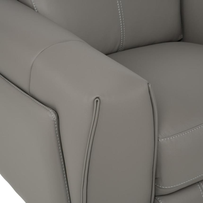 Luke 2.0 Dark Gray Leather Power Recliner  alternate image, 14 of 19 images.