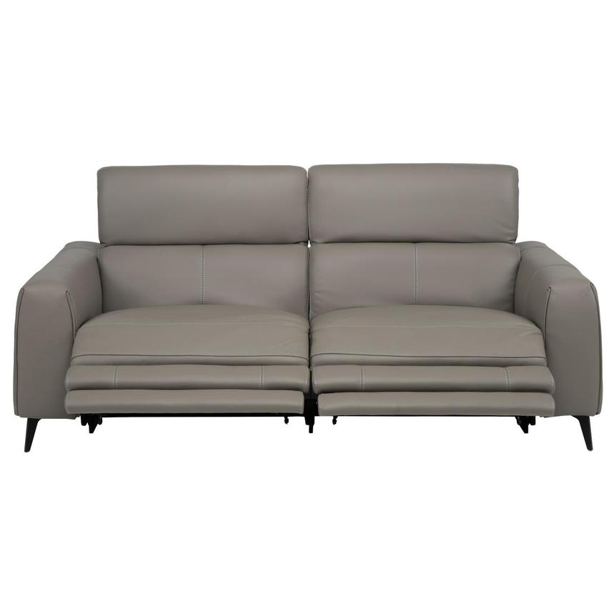 Luke 2.0 Dark Gray Power Reclining Leather Sofa alternate image, 2 of 10 images.